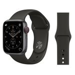 Per Apple Watch Series 3 e 2 e 1 cinturino da polso in silicone stile semplice moda 38 mm (grigio)