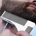Strumento per modellare i peli del viso per modellare la barba in acciaio inossidabile a forma di L 3 pezzi, consegna a colori casuali
