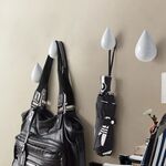 Creativo Gocce d'acqua Ganci da parete Decorazione della casa Resina Murale 3D Appendiabiti Ganci singoli Appendiabiti da parete, Dimensioni: Taglia piccola (Bianco)
