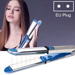 Ferro per bigodino per capelli in titanio 2 in 1 (blu)