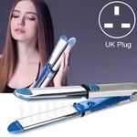 Ferro per bigodino per capelli in titanio 2 in 1 (blu)