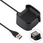 Per Fitbit Versa 2 Base di ricarica per caricabatterie Supporto per base con cavo di ricarica da 1 m (nero)