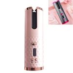 Arricciacapelli automatico con ricarica USB Mini ferro arricciacapelli multifunzione wireless portatile con display LCD (rosa)