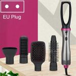 Five-in-one Pettine multifunzionale per cambiare la testa per capelli Pettine per capelli dritto elettrico a doppio scopo (spina europea)