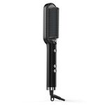 K-SKIN KD380 Piastra per capelli Elettrica Lisci Bigodino per capelli Spazzola per pettine PTC Riscaldamento Spazzola per capelli lisci in ceramica, spina UK (nera)
