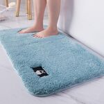 Tappetino da bagno assorbente per WC da bagno Tappetino da letto antiscivolo per camera da letto, dimensioni: 50x80 cm (azzurro)