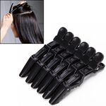 6 pezzi di capelli non facili da sfilare parrucchiere barbiere stile negozio di divisori speciali strumenti per capelli clip (nero)