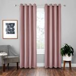 Tenda solida con isolamento in stoffa per tende ad alta precisione da 4 pezzi, dimensioni: 42 × 84 pollici （107 × 213 cm） (rosa)