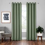 Tenda solida con isolamento in tessuto ad alta precisione per tende da 4 pezzi, dimensioni: 42 × 84 pollici （107 × 213 cm） (verde)