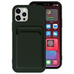 Per iPhone 11 Pro Custodia antiurto in TPU + fodera in flanella con slot per schede (verde)