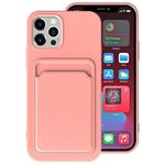 Per iPhone 11 Pro Custodia antiurto in TPU + fodera in flanella con slot per schede (rosa)