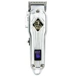 VGR V-267 10W USB Metal Hair Clipper with LED Digital Display & 5 Gears Adjustment (Silver)