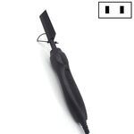 Pettine multifunzionale Asciutto e bagnato Bastone lisciante per capelli ricci a doppio uso Pettine permanente elettrico Spina USA (Nero)