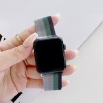 Cinturino milanese a quattro colori per Apple Watch Series 8&7 41mm / SE 2&6&SE&5&4 40mm / 3&2&1 38mm (grigio argento verde nero)
