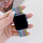 Cinturino milanese a quattro colori per Apple Watch Series 8&7 41mm / SE 2&6&SE&5&4 40mm / 3&2&1 38mm (blu argento rosa verde)