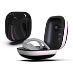 Custodia protettiva per auricolari wireless in silicone + PC con superficie a specchio per Beats Powerbeats Pro (nero + bianco)