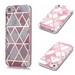 Per iPhone 5 e 5s e SE Custodia protettiva in TPU con motivo in marmo placcato (rosa)