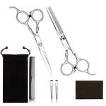 Kit di forbici da taglio piatte per parrucchiere, 7 pezzi/set per taglio professionale dei capelli (oro argento)