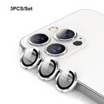 Per iPhone 13 Pro ENKAY Hat-Prince lega di alluminio + vetro temperato copriobiettivo fotocamera anello pellicola / 13 Pro Max (argento)