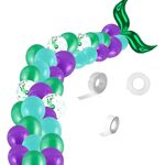 5011 Birthday Party Decorazione 12 pollici Mermaid Tail Latex Balloon set (verde)