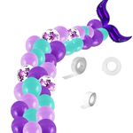 5011 Birthday Party Decorazione 12 pollici Mermaid Tail Latex Balloon set (viola)