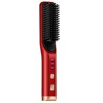 2 in 1 curling e raddrizzatura Dual-usad mini raddrizzatore per capelli multifunzione, colore: rosso