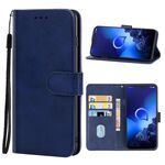 Cassa del telefono in pelle per Alcatel 3x 2019 (blu)