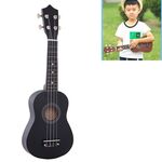 HM100 Strumento di illuminazione musicale per bambini Ukulele in tiglio da 21 pollici (nero)