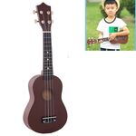 HM100 Strumento di illuminazione musicale per bambini Ukulele in tiglio da 21 pollici (caffè)