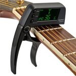 Clip per accordatore professionale per chitarra, accordatore cromatico a clip stile Loft con display luminoso a schermo LCD rotante Capo per chitarra con una sola mano