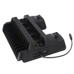 DOBE TP4-882 3 in 1 ventola di raffreddamento per console di gioco + slot di archiviazione di gioco + dock di ricarica per controller di gioco per Sony PS4 / PS4 Pro / PS4 Slim (nero)