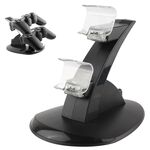 2 x USB Dock Station di Ricarica Stand / Controller di Ricarica Stand per PS4 (Nero)