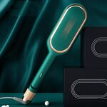 D32 Egg Roll Head Curling Bacchetta Water Ripple Steple Stecca Iione Negativo Curling Iron, Plug CN (verde)