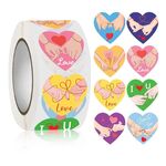10 PCS Roll Pack Valentine Day Heart Love Sticker Etichetta autoadesiva, Dimensioni: 2.5 cm / 1 pollice (K-155)