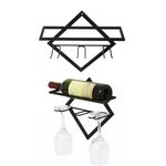 Cremagliera da incasso a parete Cucina Sala da pranzo Appeso Vino Vetro Vino Bottiglia per bottiglie (tazza sospesa)