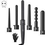 6 in 1 tubo a tubo a LED Display Turmaline Ceramic Ceramic Hair Cinter (Plug UE)