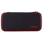 DOBE per Nintendo Switch Console di gioco Scatola da viaggio per il trasporto Scatola di immagazzinaggio con cerniera Custodia protettiva per borsa, dimensioni: 26,0 x 12,5 x 4,0 cm (nero + rosso)