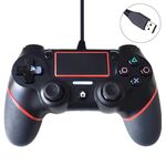Controller di gioco cablato per Sony Playstation PS4 (rosso)