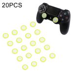 20 PCS Custodia protettiva in silicone luminoso per joystick per gamepad PS4 / PS3 / PS2 / XBOX360 / XBOXONE / WIIU (verde)