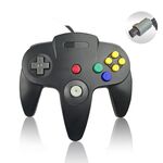 Per Nintendo N64 Wired Game Controller Gamepad (nero)