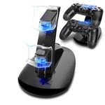 Caricatore del controller Dock Led Dual USB PS4 Standing Standing Station Stazione per Sony PlayStation 4 PS4 / PS4 Pro / PS4 Slim