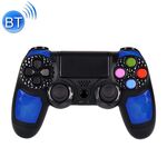 Wireless Bluetooth Diamond Texture Shock Touch Plate Controller per impugnatura di gioco con indicatore intelligente per Sony PS4 (blu)