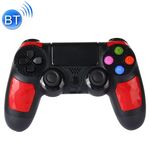 Wireless Bluetooth Diamond Texture Shock Touch Plate Controller per impugnatura di gioco con indicatore intelligente per Sony PS4 (rosso)