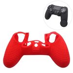 Custodia protettiva in silicone antiscivolo per Sony PS4 (rossa)