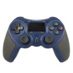 Maniglia Bluetooth del controller di gioco wireless gommato per host PS4 (blu)