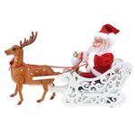 Regalo di Natale Giocattolo della novità creativa Elk slitta di Babbo Natale Doll con la musica Electric Car universale