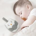 Baby Comodino Appeso Campanello Suono Rilassante Sonno Morbido Gufo Music Box Giocattolo (Bianco)