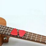 10 plettri in feltro di lana per chitarra ukulele (rosso)