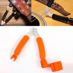Set di strumenti per cambiare le corde della chitarra String Trimmer Winding String Winding Tre in uno Morsetto Accessori per chitarra (giallo senza carta inceppata)