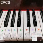 2 pezzi 88/61/54/49 tasti pianoforte tastiera elettronica organo mano roll notazione pianoforte scala musicale adesivo trasparente